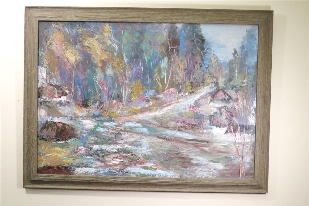 Nathan Letovsky comparable auction result: nathan letovsky canadian 1925 2014 march canadian landscape 1997 oil on canvas signed lower left hand corner framed