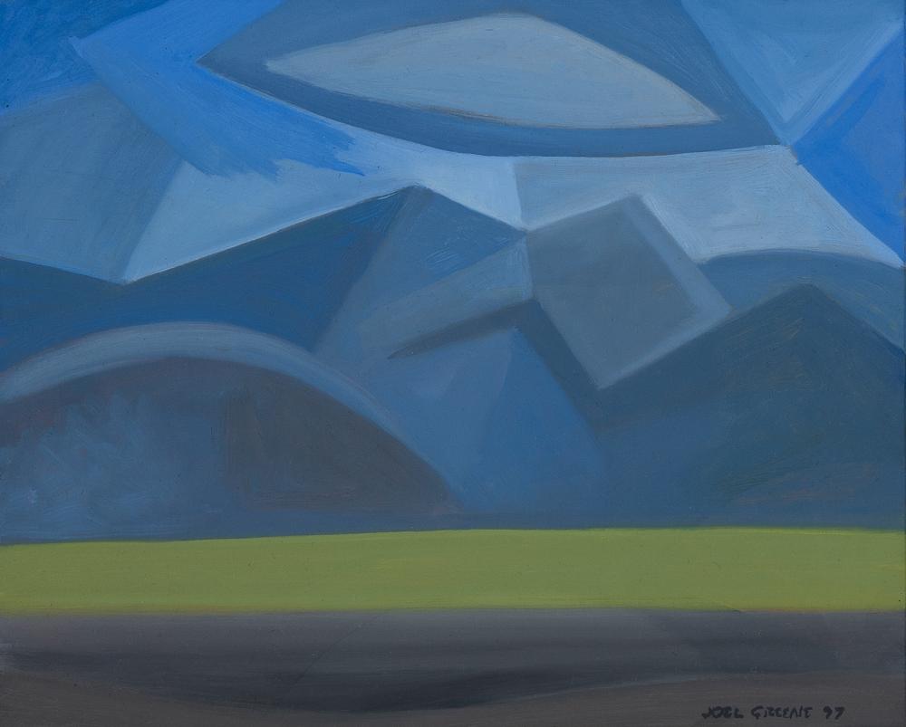 Joel Greene, Taos Mountain Landscape (Sangre de Cristos), Oil #259, 1997 sold by Santa Fe Art Auction, lot 203 — auction record photograph
