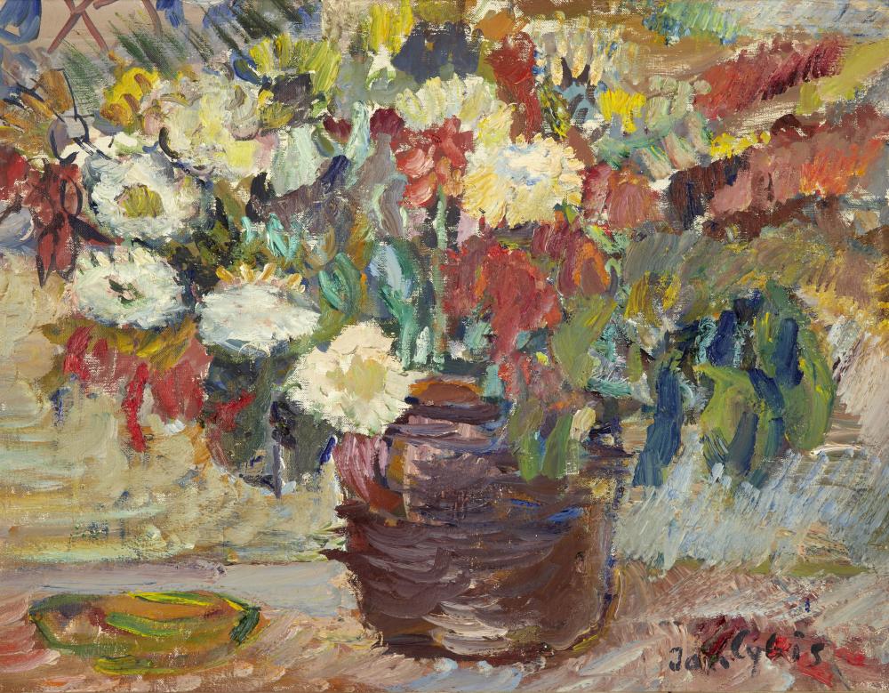 Jan Cybis comparable auction result: jan cybis polish 1897 1972 still life with a bouquet framed 65 5 x 81 0 x 2 0 cm 2 4 5 x 31 9 10 x 4 5 in