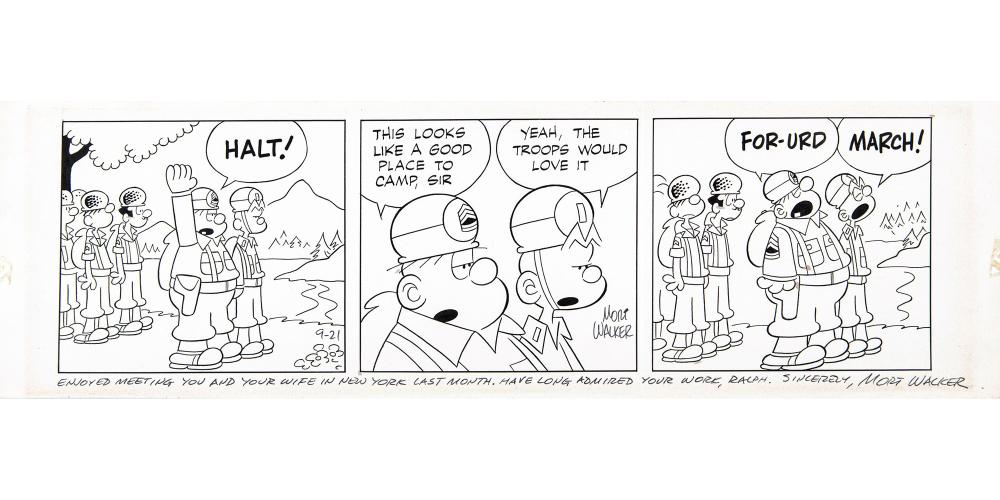 Mort Walker comparable auction result: mort walker beetle bailey 70 s