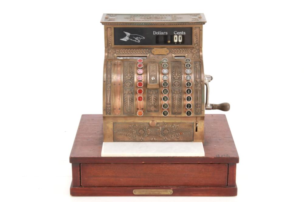 C. 1927 National Cash Register Model 415 sold by North American Auction Company, lot 27 — auction record photograph