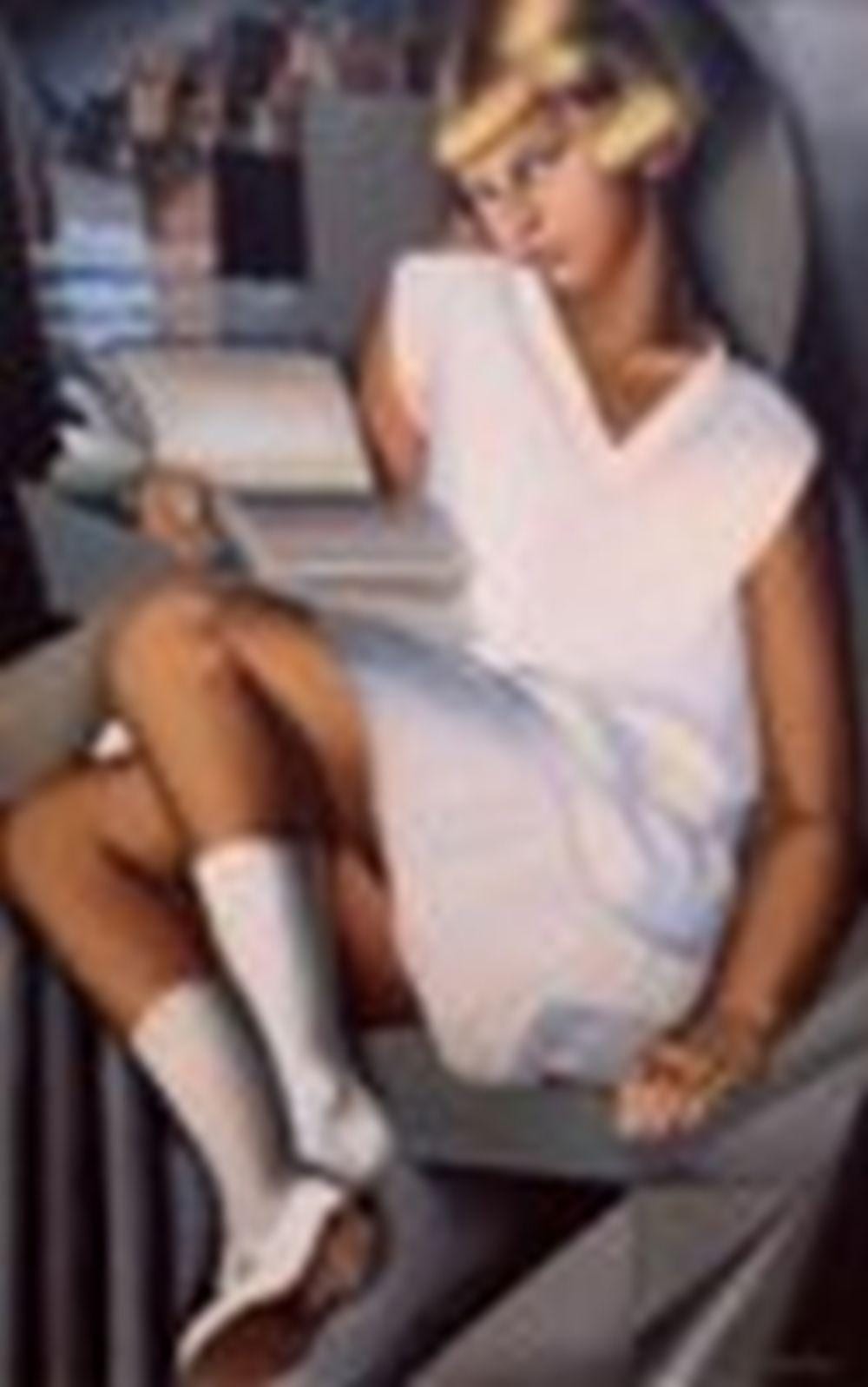 Tamara de Lempicka (1898-1980) Fillette en rose oil on canvas 45 5⁄8 x 28 5 comparable sale