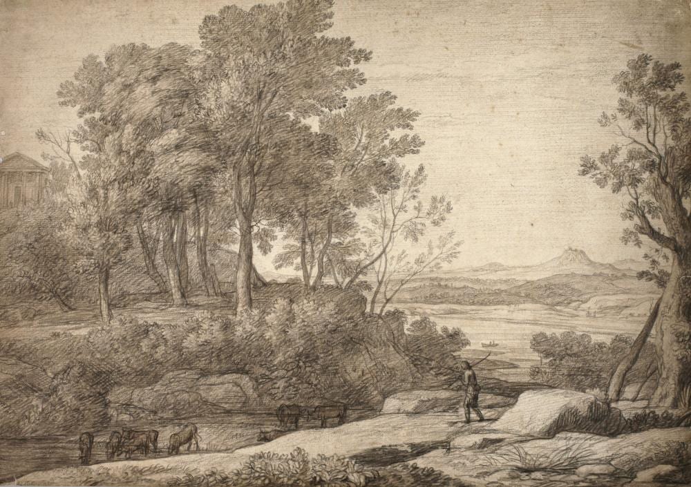 Adrien Manglard comparable auction result: adrien manglard attr bukolische landschaft