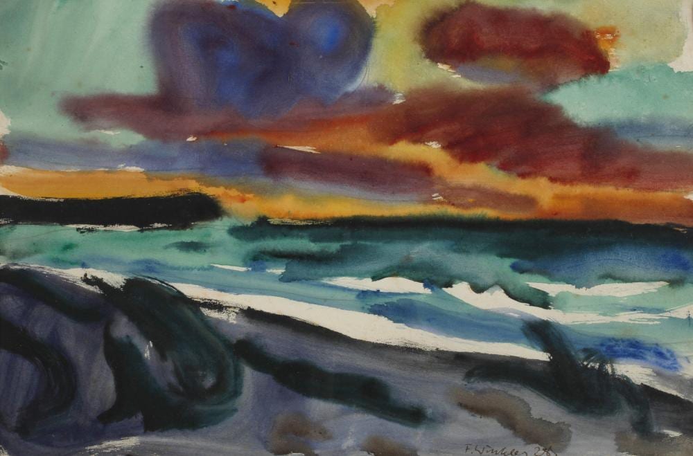 Fritz Winkler comparable auction result: fritz winkler abend am meer