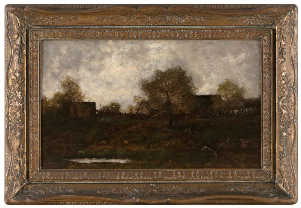 charles linford new jersey pennsylvania 1846 1897 landscape oil on canvas laid down on board 12 x 20 framed 18 x 26 · Eldred's · 2023-11-16 Charles Linford comparable auction result: charles linford new jersey pennsylvania 1846 1897 landscape oil on canvas laid down on board 12 x 20 framed 18 x 26