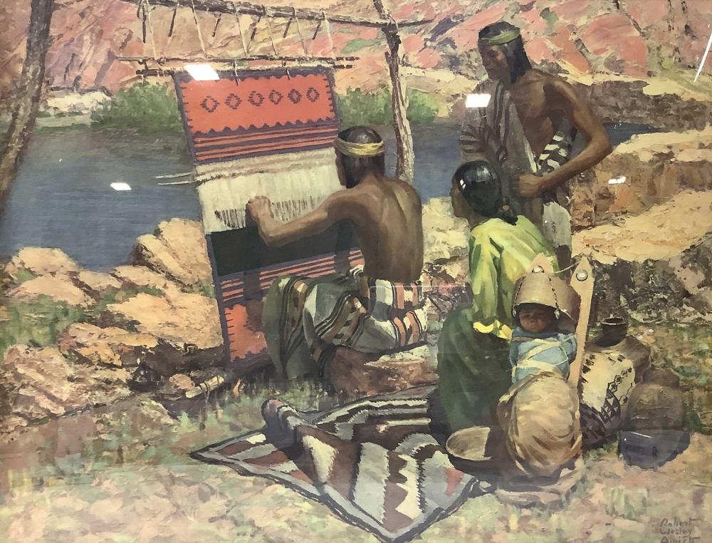 Robert Wesley Amick comparable auction result: robert wesley amick the indian weaver print