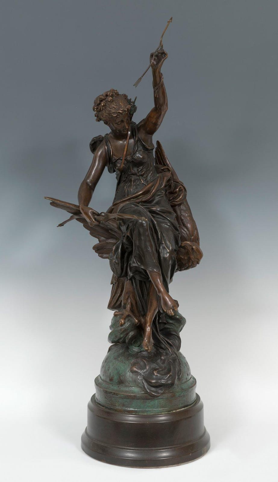Joseph Le Guluche comparable auction result: joseph le guluche france 1849 1915 diana in bluing bronze signed on the base it presents some faults
