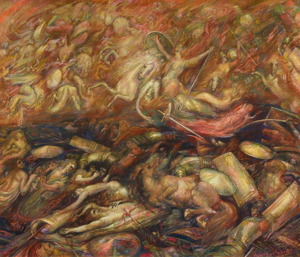 Henry de Groux comparable auction result: henry de groux the ride of the valkyries