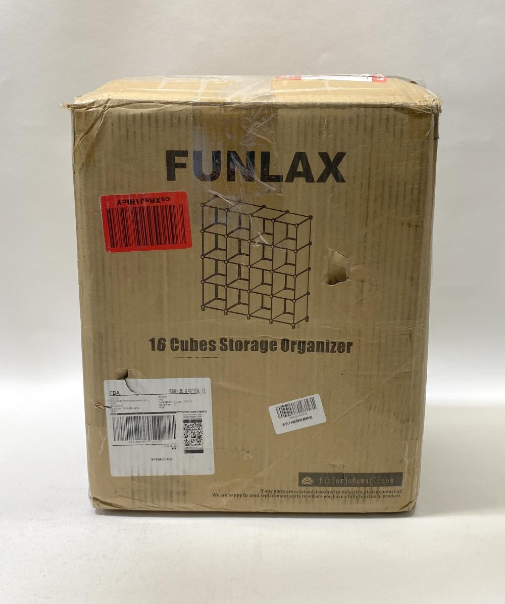 A. Ready comparable auction result: a storage unit marked funlax ready to build