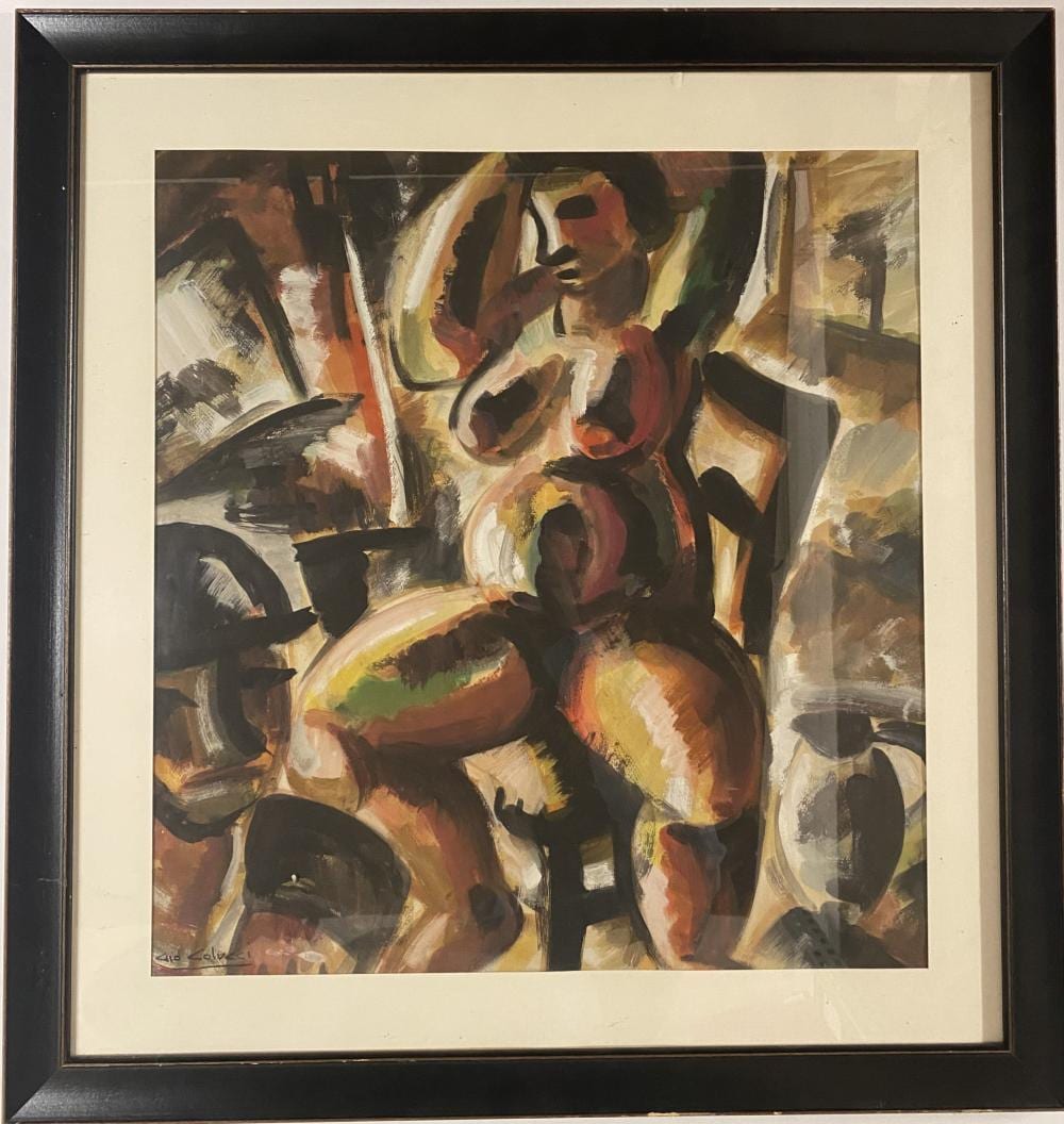 Gio Colucci comparable auction result: gio colucci 1892 1974 nue assise sur une chaise