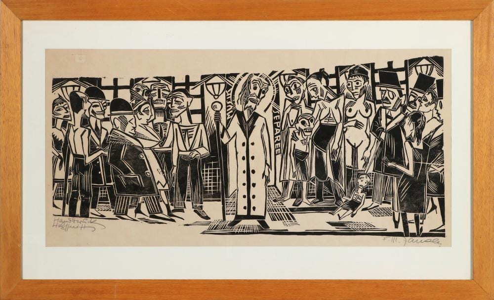 Franz Maria Jansen comparable auction result: franz m jansen r u handsig