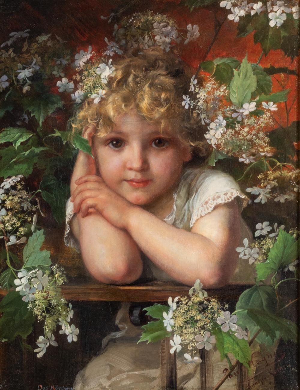 paul hermann wagner german 1852 1937 portrait of a child surrounded by blossom · Elstob Auctioneers · 2023-11-08 Paul Hermann Wagner comparable auction result: paul hermann wagner german 1852 1937 portrait of a child surrounded by blossom