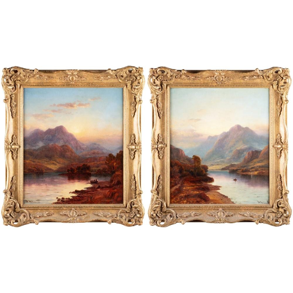 Duncan Fraser McLea comparable auction result: duncan fraser mclea 1841 1916 a pair of highland lake views