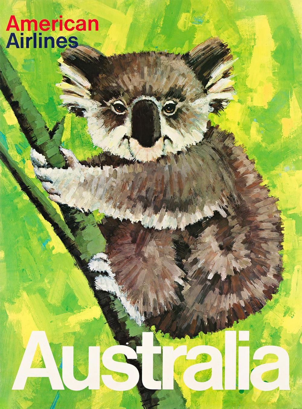 Robert Jones comparable auction result: robert jones dates unknown american airlines australia 1971 40 x30 inches 102 x70 cm