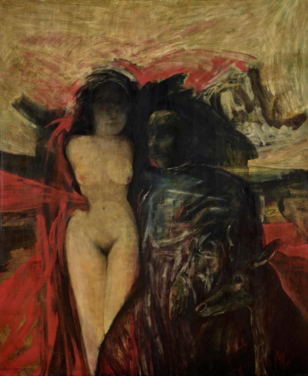 Francisco Corzas comparable auction result: francisco corzas 1936 1983 derecho de propiedad 80 5 16 x 66 1 8 in 204 x 168 cm painted in 1967