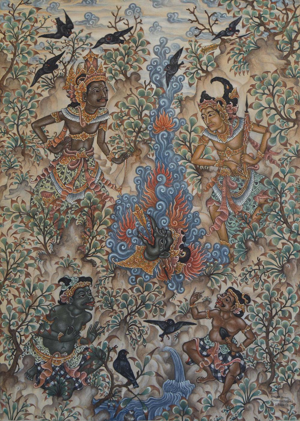 Ding, Dewa Ketut; Ramayana Scene comparable sale