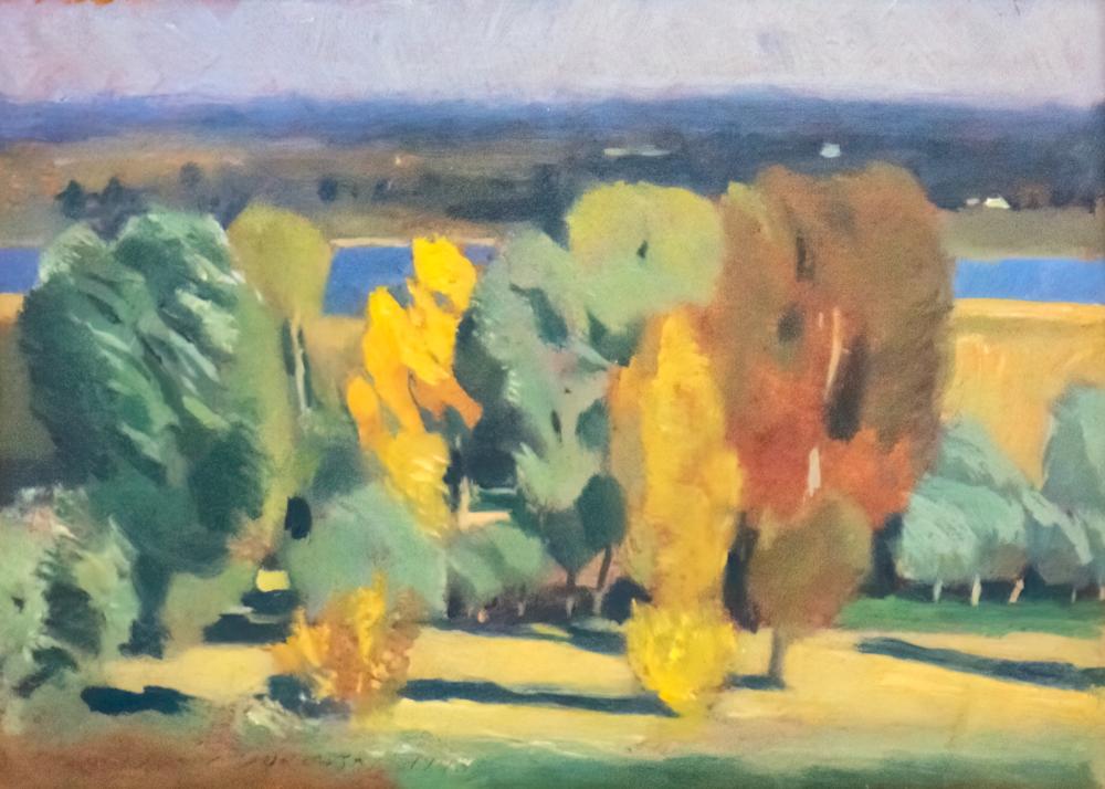 Stanislaw Jan Maurycy Czajkowski comparable auction result: stanislaw czajkowski polish 1878 1954 landscape oil on cardboard 1948