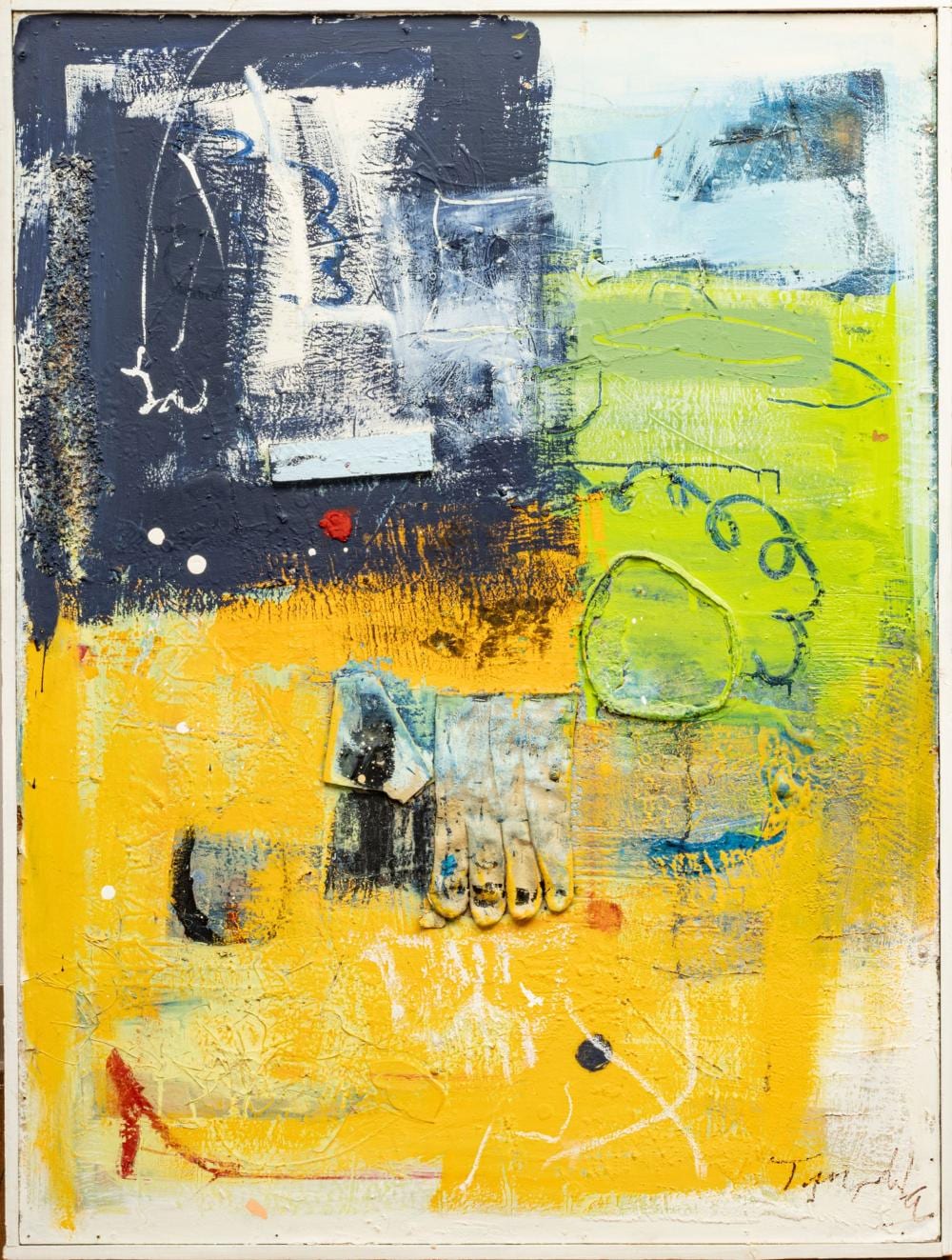 Tyree Guyton comparable auction result: tyree guyton american b 1955 mixed media collage on board ca 1987 the neighbor h 48 w 36