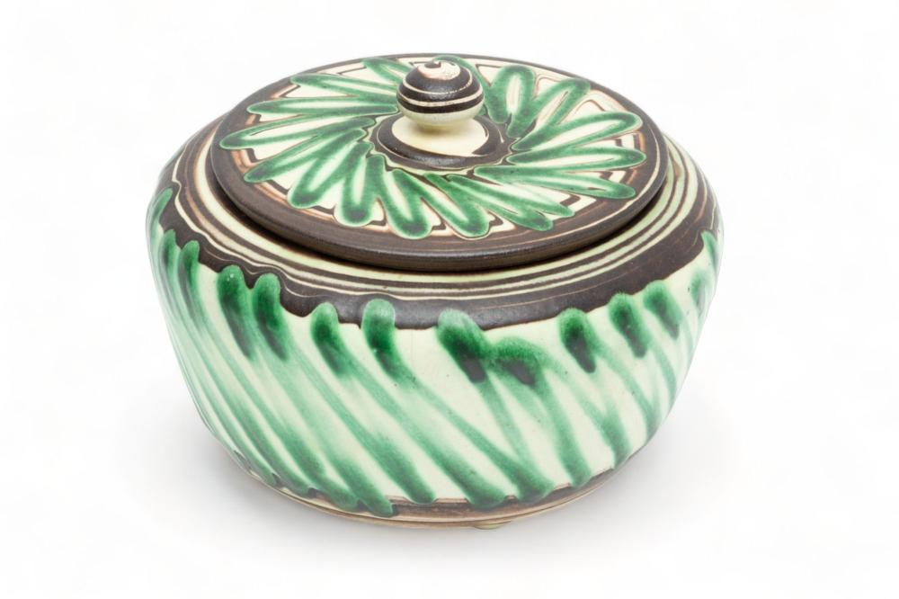 herman august kahler danish 1846 1917 art pottery covered jar ca 1900 h 4 5 dia 6 · DuMouchelles · 2023-11-17 Herman August Kahler comparable auction result: herman august kahler danish 1846 1917 art pottery covered jar ca 1900 h 4 5 dia 6