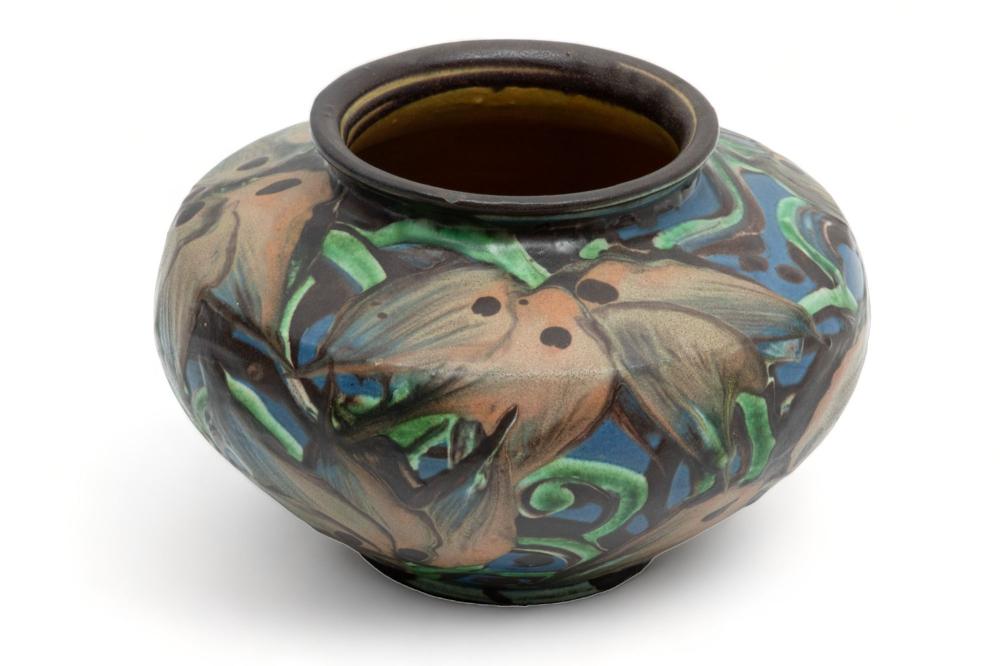 herman august kahler danish 1846 1917 art pottery vase ca 1900 h 4 dia 6 5 · DuMouchelles · 2023-11-17 Herman August Kahler comparable auction result: herman august kahler danish 1846 1917 art pottery vase ca 1900 h 4 dia 6 5