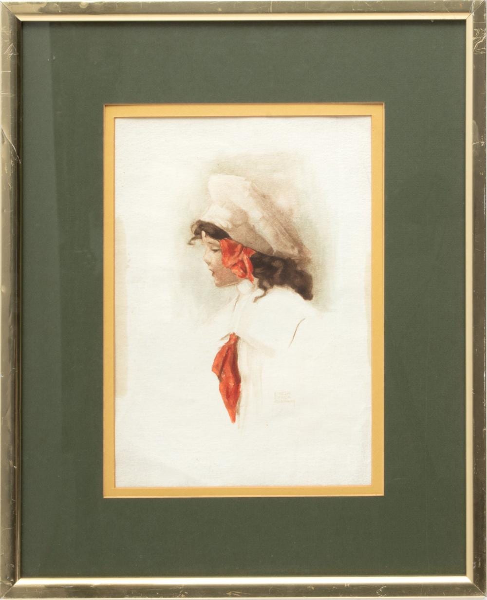 Bessie Pease Gutmann comparable auction result: bessie pease gutmann american 1876 1960 watercolor on paper h 13 w 9