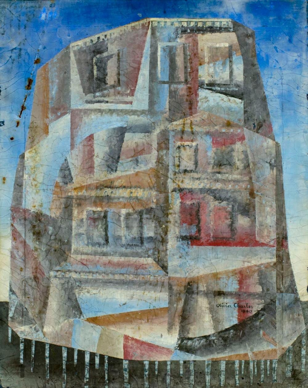 Olivier Charles comparable auction result: olivier charles swiss 1931 2013 oil painting