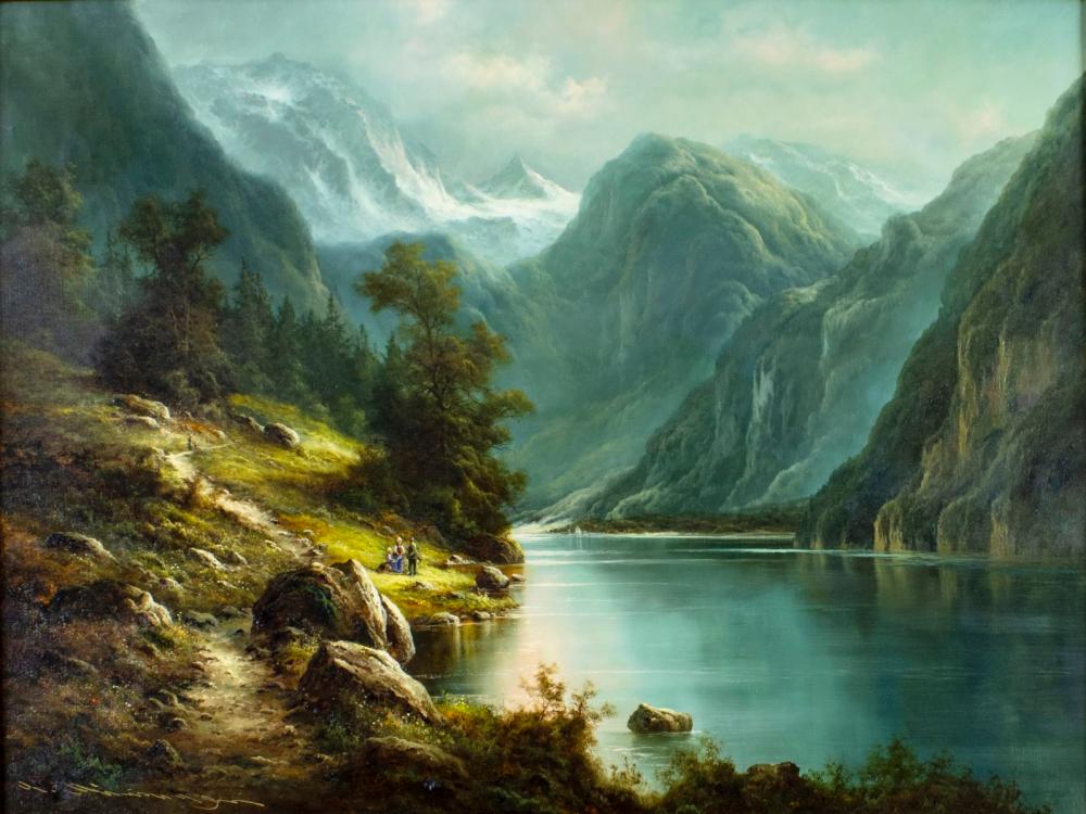 Ludwig Munninger comparable auction result: ludwig munninger german 1929 1997 oil painting