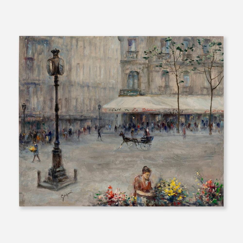 Paul Gagni comparable auction result: paul gagni flower market montparnasse