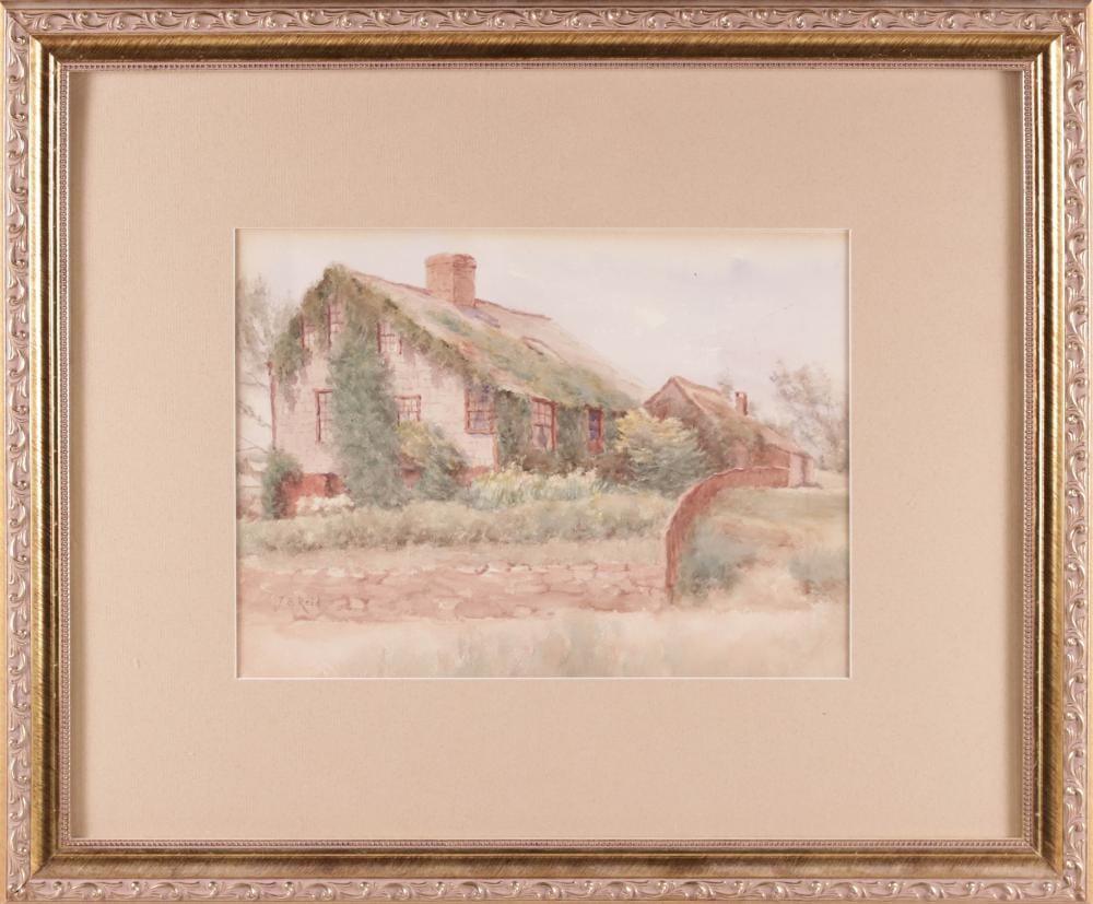 jane brewster reid watercolor on paper chicken hill homestead · Rafael Osona Auctions · 2023-12-02 Jane Brewster Reid comparable auction result: jane brewster reid watercolor on paper chicken hill homestead