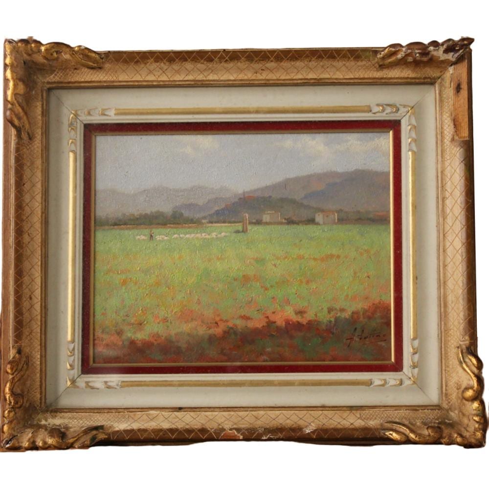 Antonio Cutino comparable auction result: antonio cutino 1905 1984 campagna siciliana sicilian countryside