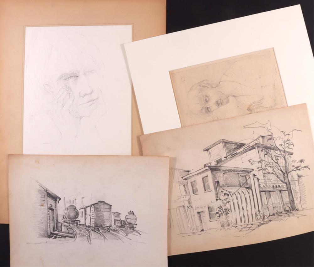 Karnig Nalbandian comparable auction result: karnig nalbandian pencil sketches