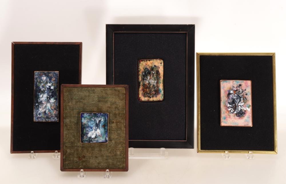 Karnig Nalbandian comparable auction result: karnig nalbandian four enamel abstracts