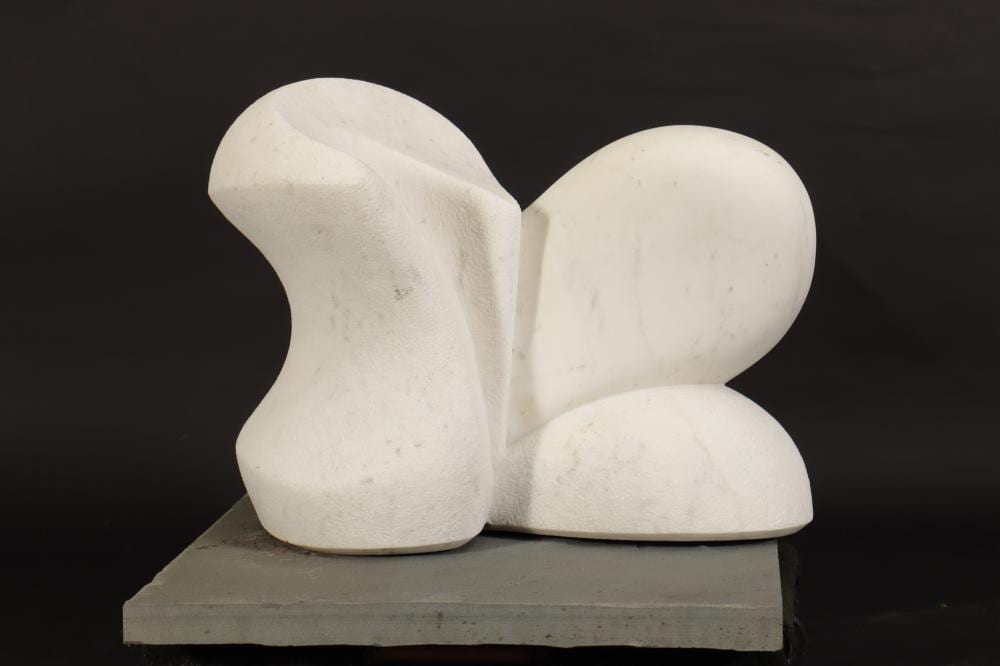 Arturo DiModica comparable auction result: arturo dimodica white marble sculpture