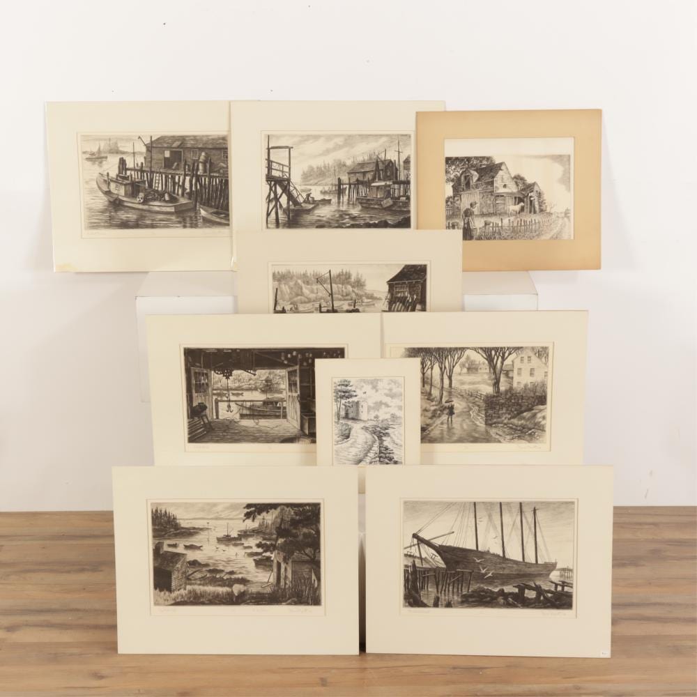 Norman Merritt comparable auction result: norman merritt 8 etchings