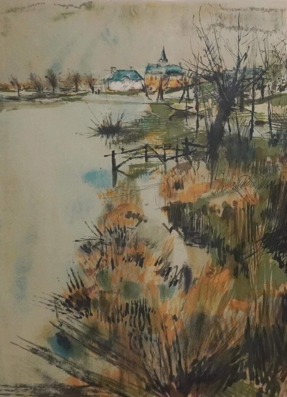 pierre letellier french 1928 2000 on the river lithograph in color signed l r and numbered 25 250 l l frame 34 x 26 3 4 in 86 4 x 67 9 cm · Weschler's · 2023-11-07 Pierre (1928) Letellier comparable auction result: pierre letellier french 1928 2000 on the river lithograph in color signed l r and numbered 25 250 l l frame 34 x 26 3 4 in 86 4 x 67 9 cm