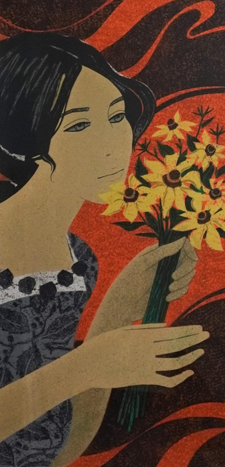 Yves Ganne comparable auction result: yves ganne french b 1931 2019 jeune fille aux fleurs lithograph in color signed l r and numbered 66 260 l l frame 32 1 2 x 19 1 4 in 82 6 x 48 9 cm