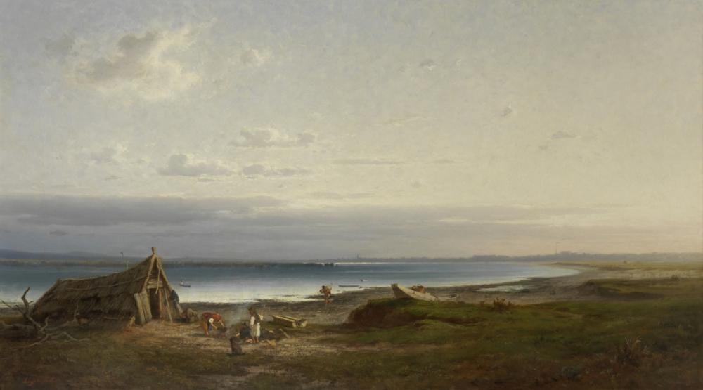 antal ligeti hungarian 1823 1890 coastal scene with fisherman s hut · Bonhams · 2023-11-15 Antal Ligeti comparable auction result: antal ligeti hungarian 1823 1890 coastal scene with fisherman s hut