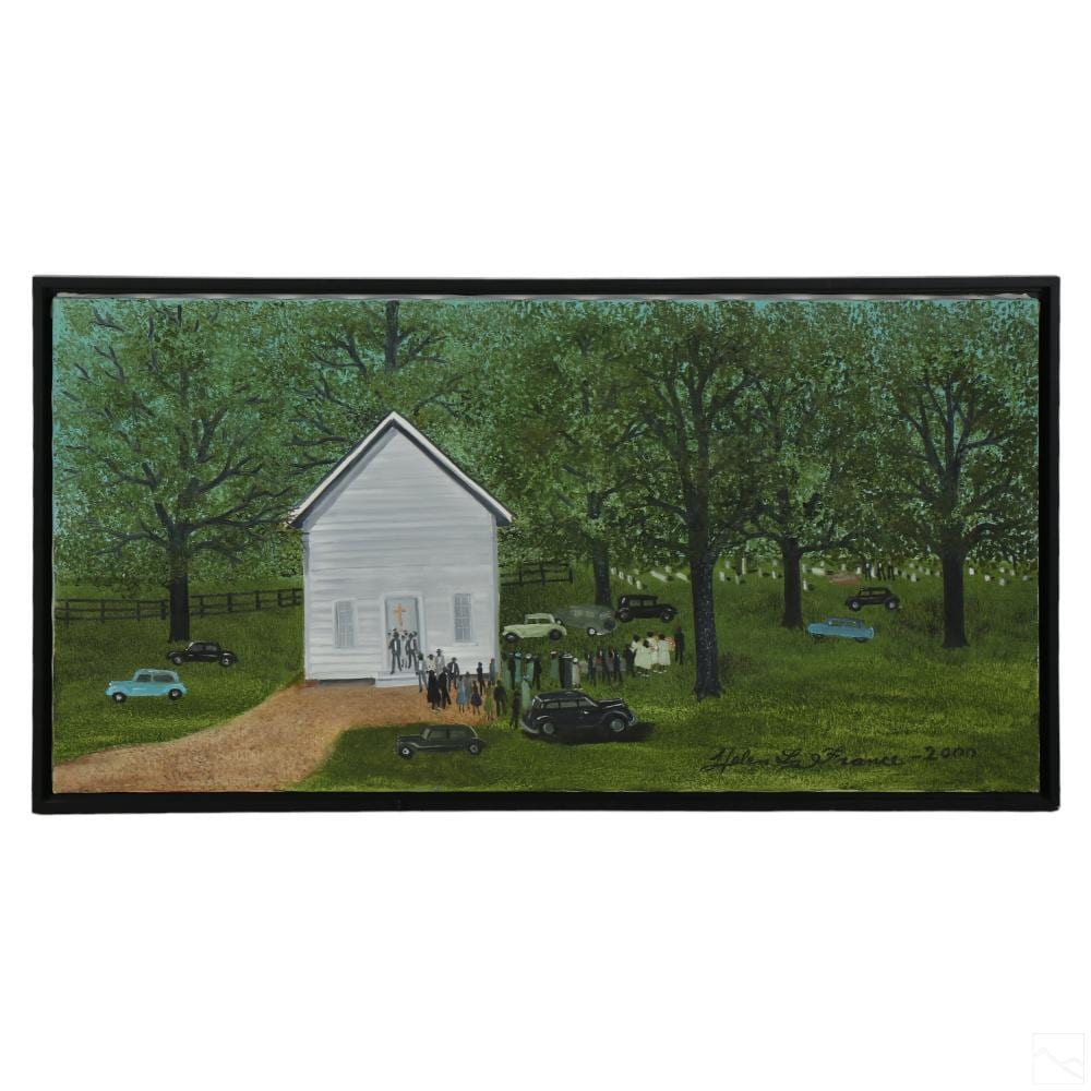 Helen LaFrance comparable auction result: helen lafrance 1919 2020 folk art figural painting