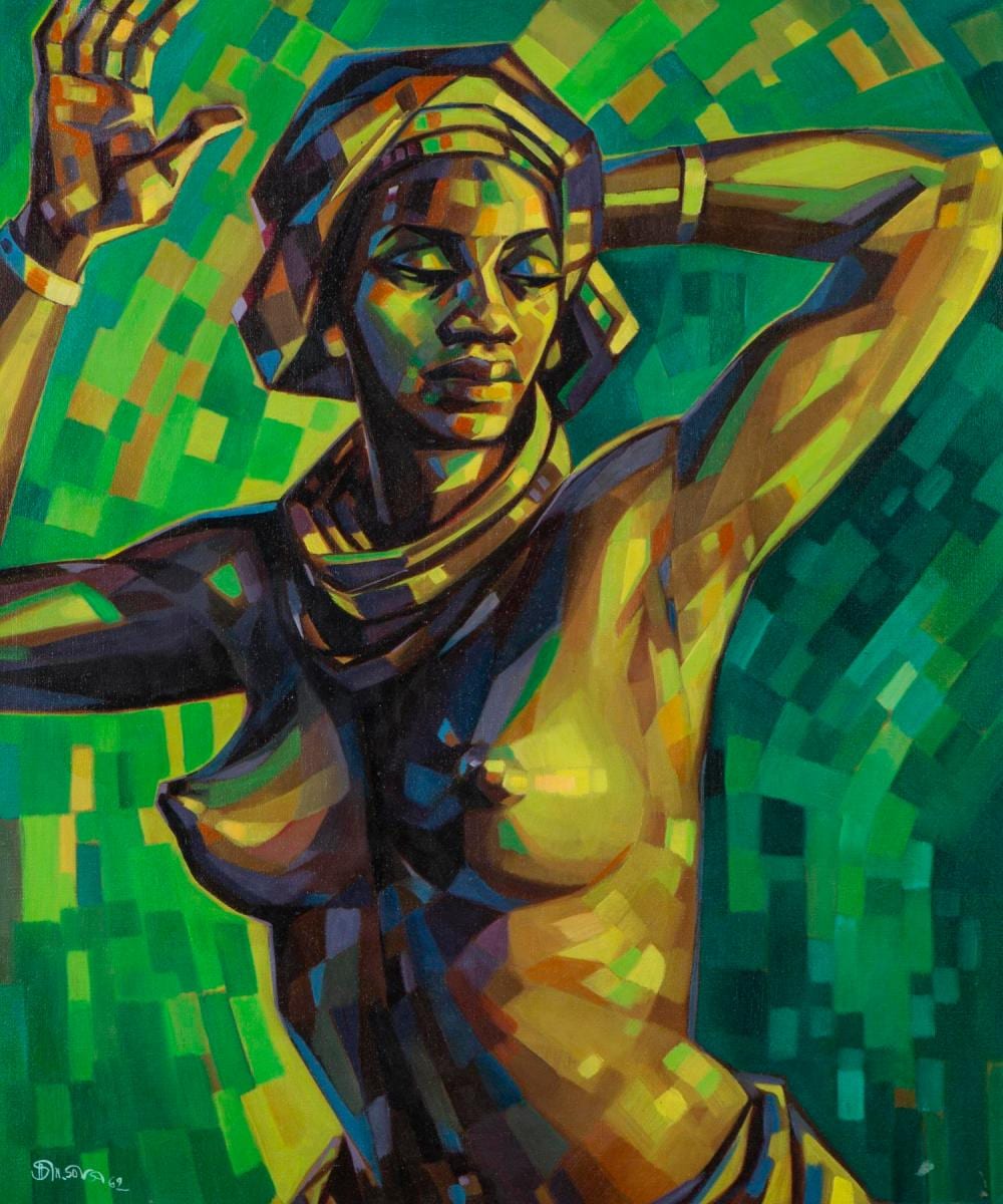Albano Sousa comparable auction result: albano sousa 1921 1995 femme africaine huile sur toile