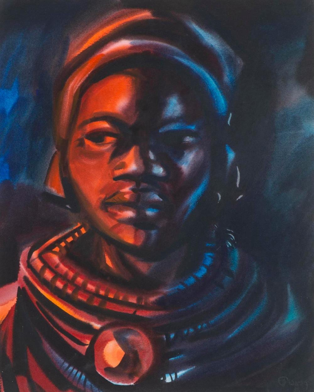 Albano Sousa comparable auction result: albano sousa 1921 1995 portrait d une femme africaine massa
