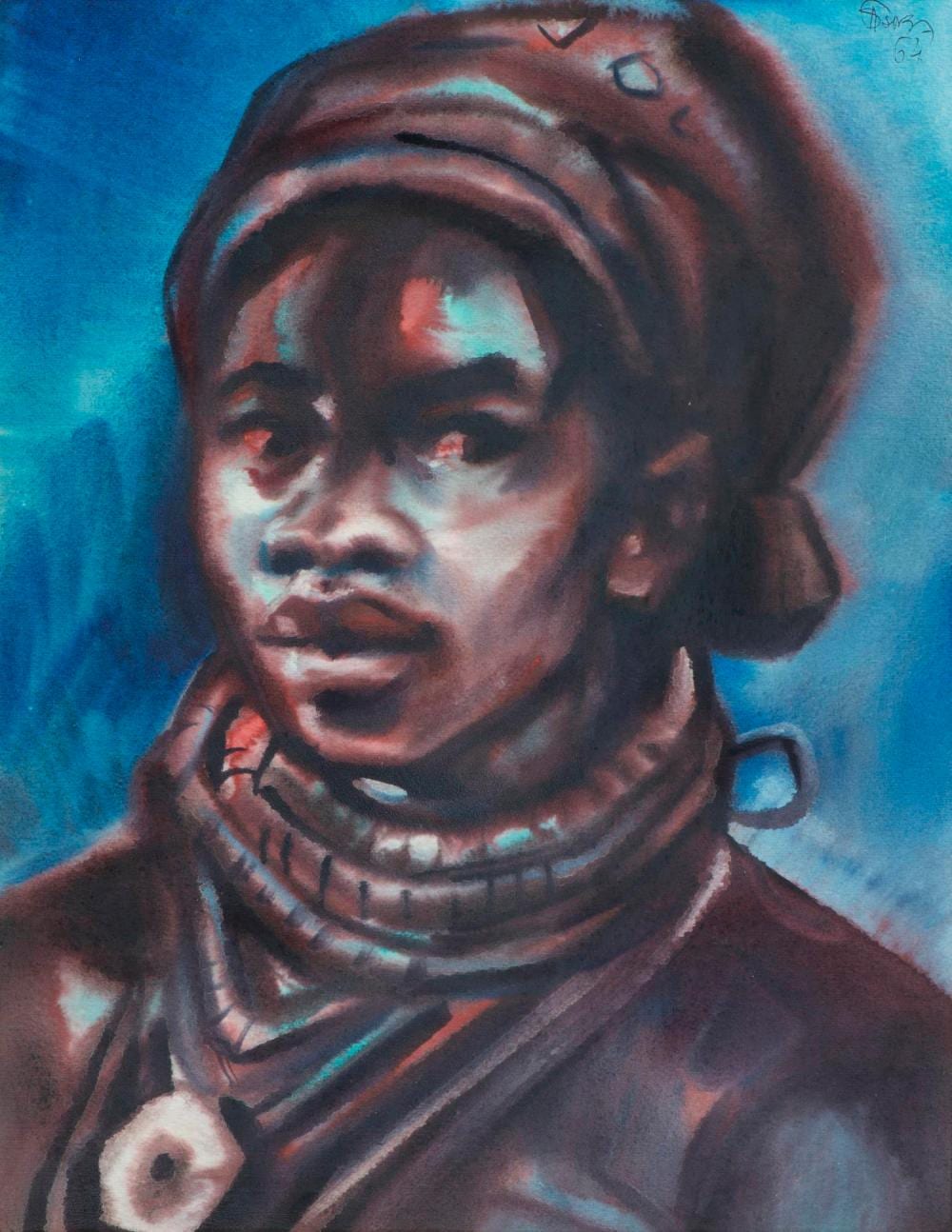 Albano Sousa comparable auction result: albano sousa 1921 1995 portrait d une femme africaine