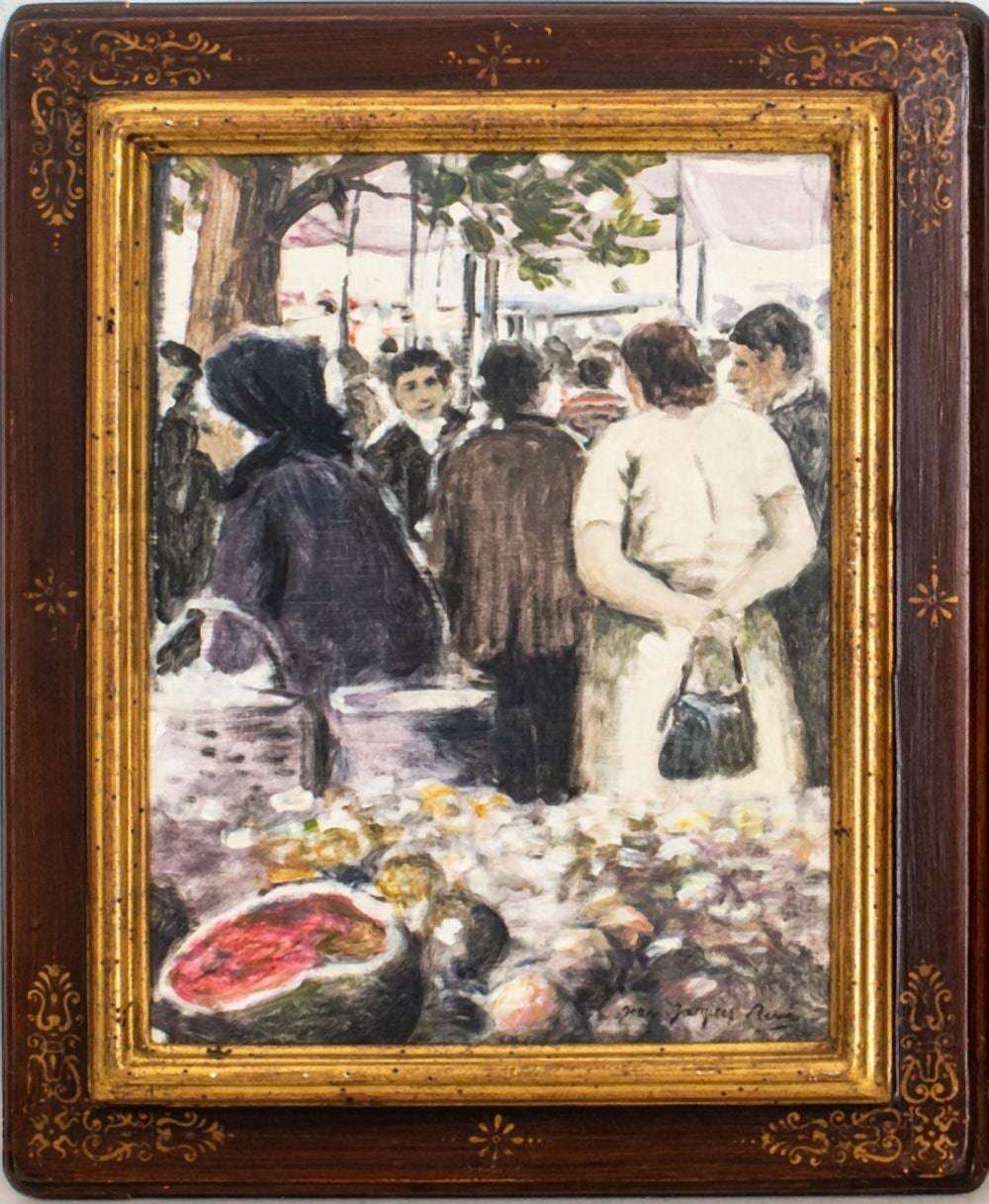 jean jacques rene sur le marche oil on canvas · Auctions at Showplace · 2023-12-17 Jean Jacques René comparable auction result: jean jacques rene sur le marche oil on canvas