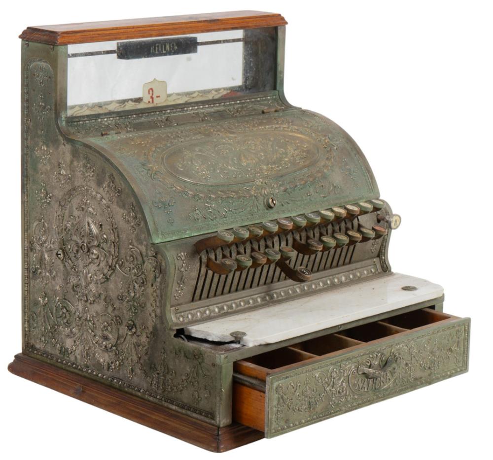 Vintage National Cash Register sold by Vogt Galleries Texas, lot 1067 — auction record photograph
