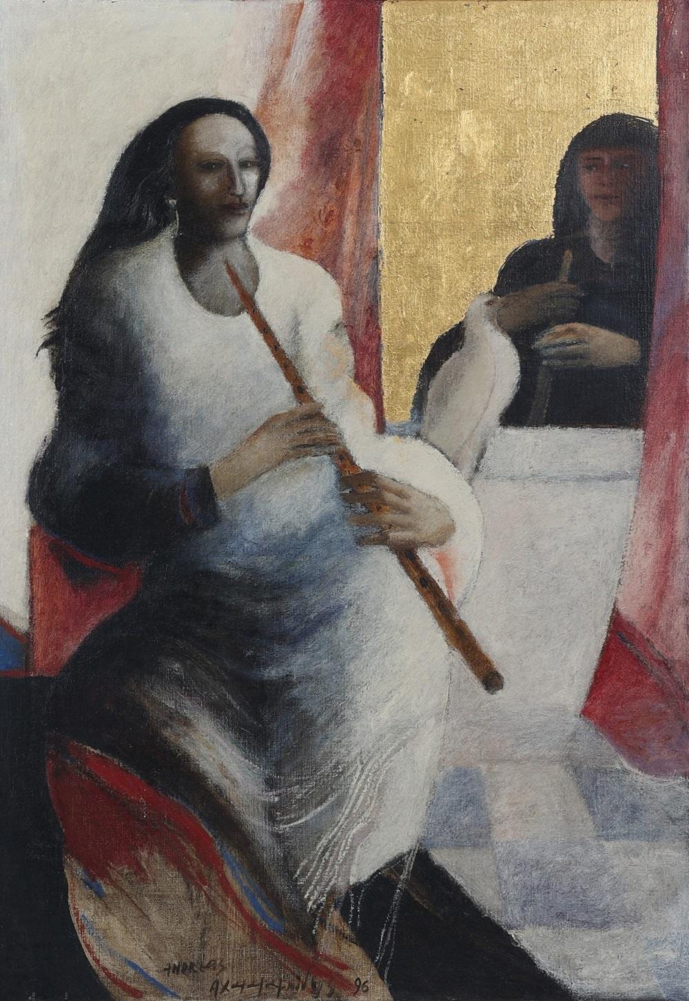 Andreas Charalambides comparable auction result: andreas charalambides b 1939 the flutist