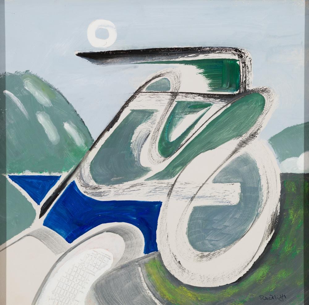 Howard Rackliffe comparable auction result: howard rackliffe am 1917 1987 arabesque gouache on paperboard framed under glass