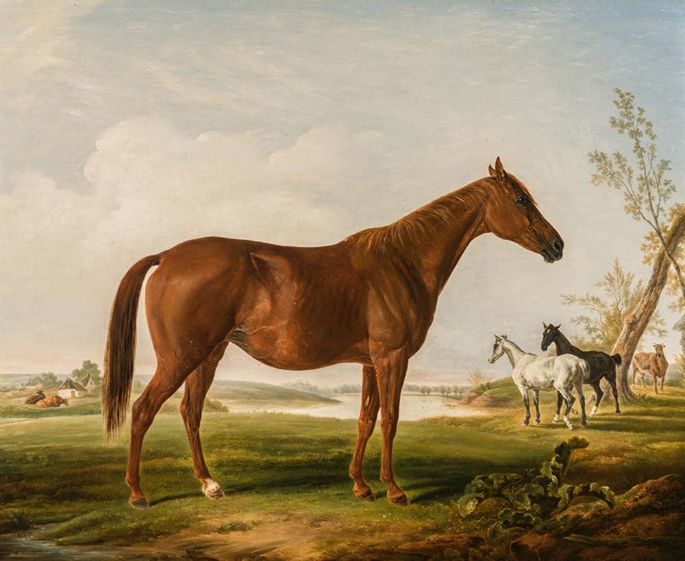 Henri Delattre comparable auction result: henri delattre fashion in a landscape