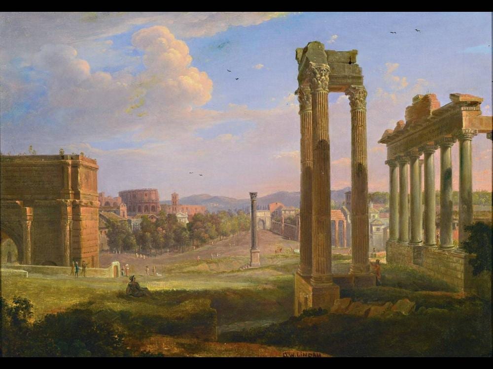 Dietrich Wilhelm Lindau comparable auction result: dietrich wilhelm lindau 1799 dresden 1862 rome ruin