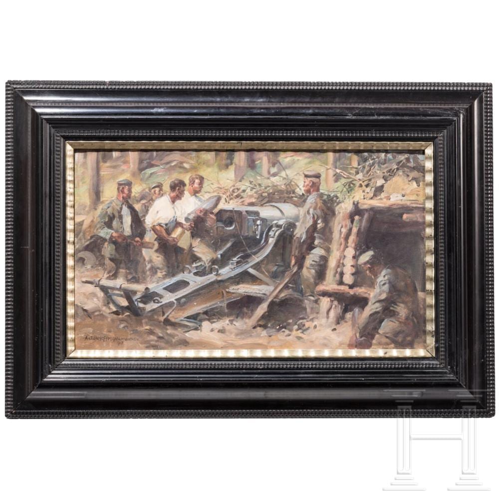 Anton (1863) Hoffmann comparable auction result: anton hoffmann 1863 1938 artillery emplacement in world war i dated 1917