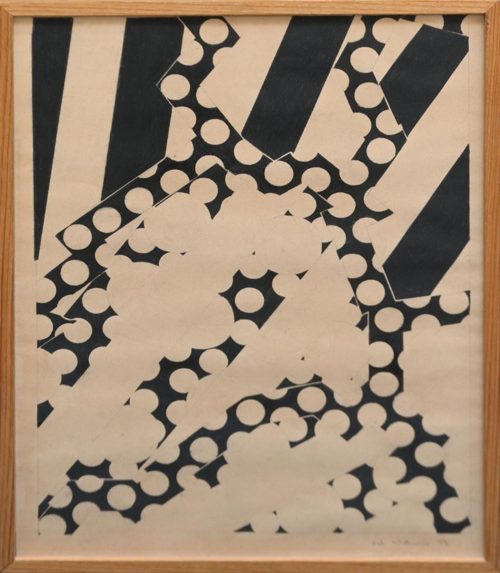 Rod Withers comparable auction result: roderic withers 1946 1988 abstract 1972 mixed media on paper 48 x 36cm