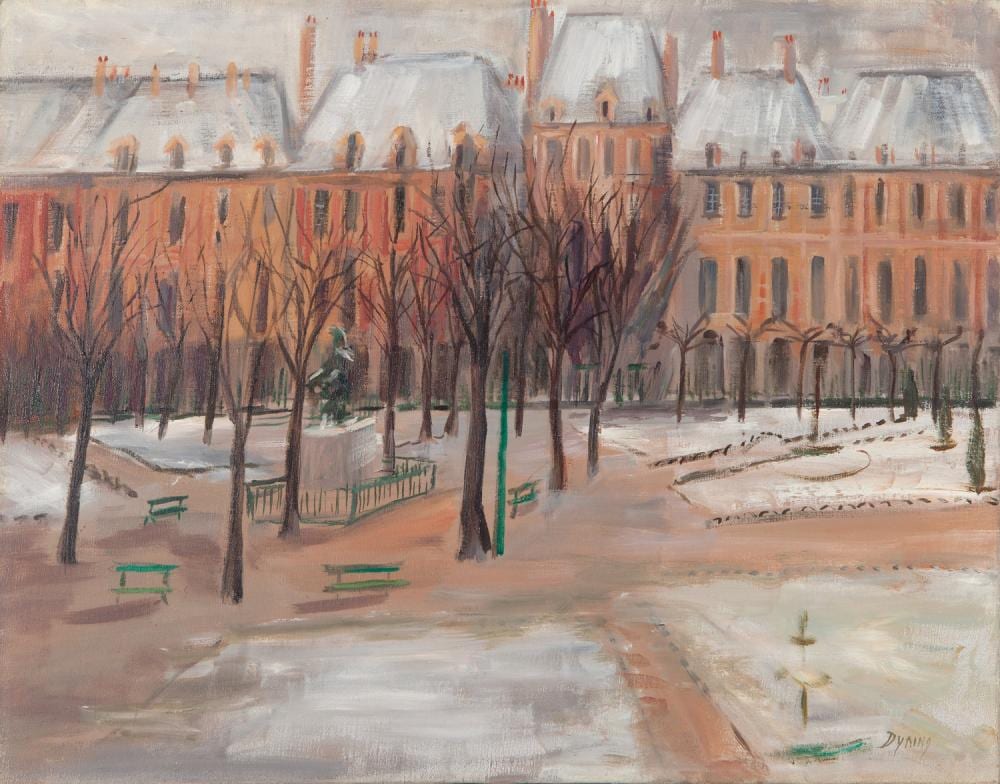 Moya Dyring comparable auction result: moya dyring place des vosges oil on canvas